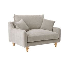 Fauteuil tissu XL grège