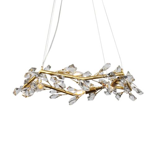 Suspension En Verre Laiton 63 Cm