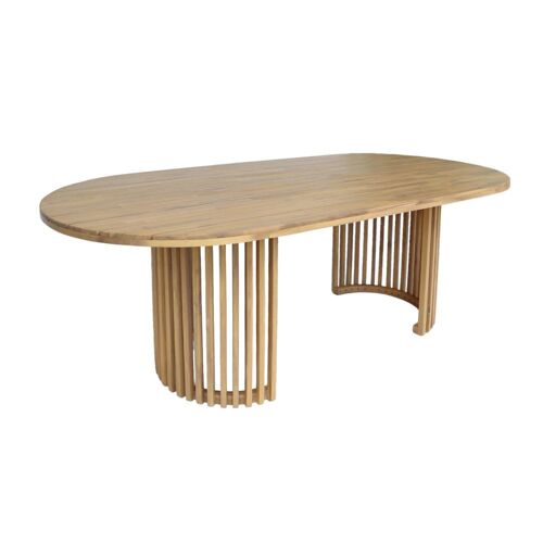 Table De Jardin Bois D'acacia 6 Places Naturel