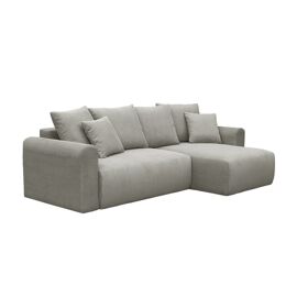 Canapé angle gris anthracite 3 places - Convertible lit double - Ameublement