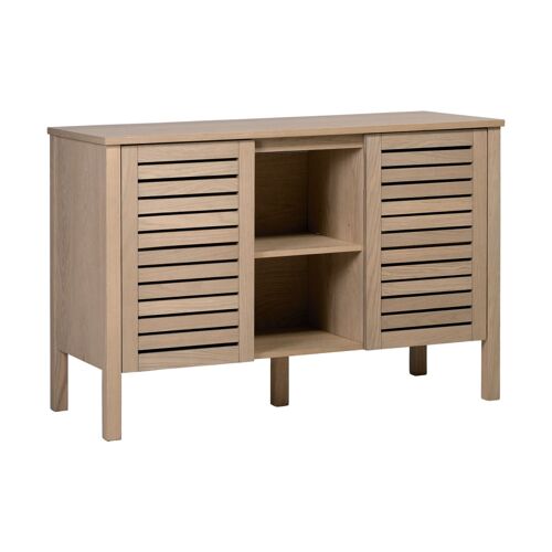 Meuble double vasque sur pieds en chêne naturel 120 cm