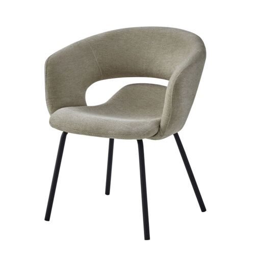 Fauteuil de table en tissu Luxury Grège