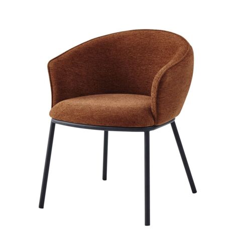 Fauteuil de table en tissu Luxury Terracotta