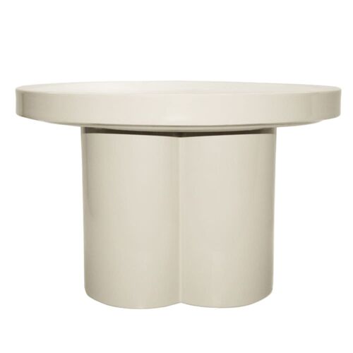 Table basse ronde D56 cm Blanc cassé