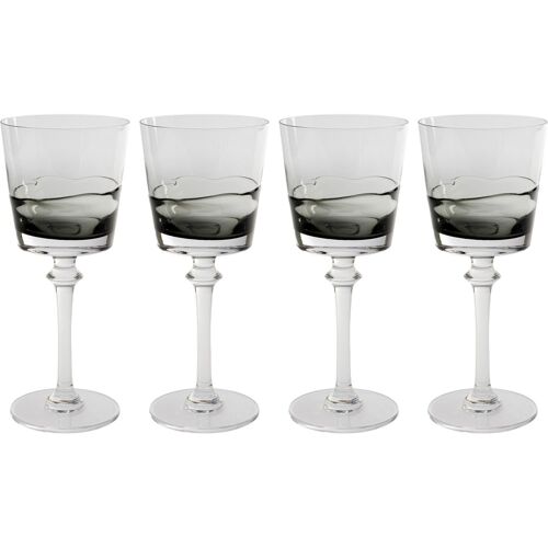 Verre À  Vin En Verre Gris - Lot De 4
