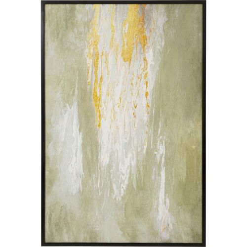 Toile verte, dorée et blanche en polyester 120x180