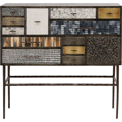 Chiffonnier 13 tiroirs en acier gris anthracite