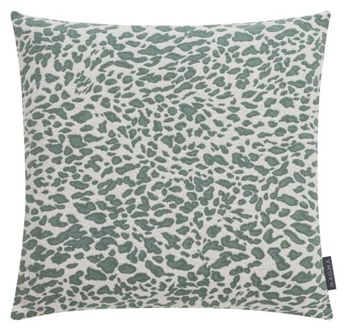 Housse De Coussin Jacquard Motif Léopard Jade 50x50