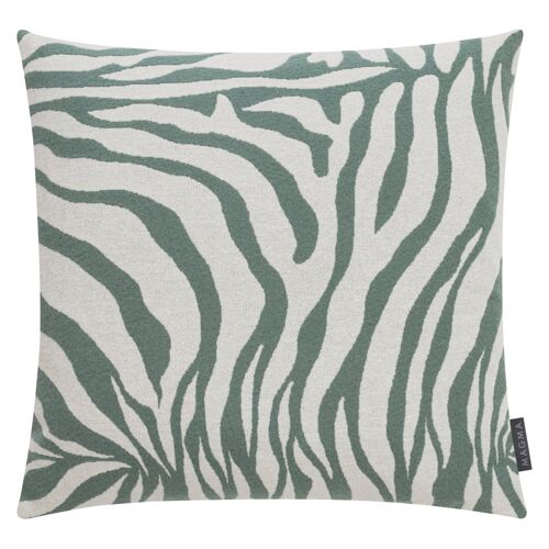 Housse De Coussin Jacquard Motif Zébre Jade 50x50