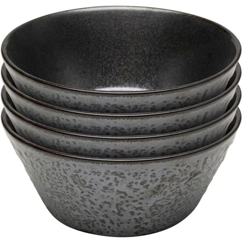 Bol En Grès Noir D15 - Lot De 4