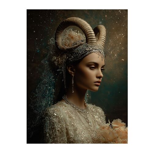 Tableau Femme Capricorne alu-dibond multicolore 60x80cm