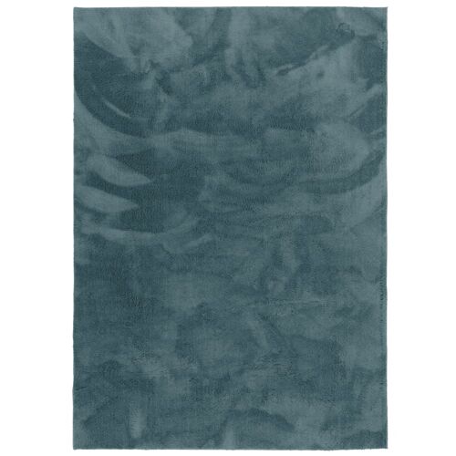 Tapis En Fausse Fourrure Uni Gris Bleu 80x150 Cm