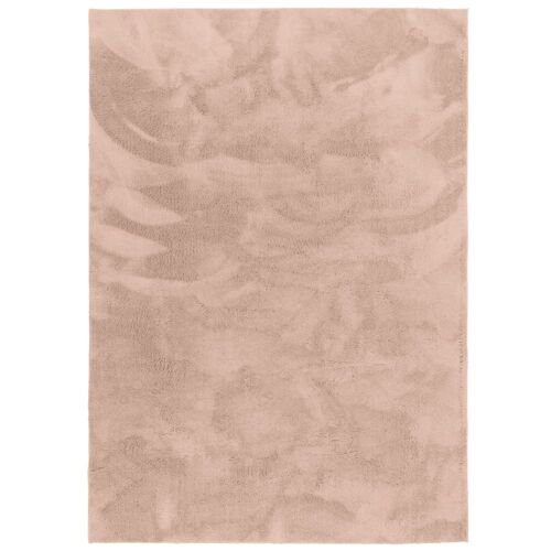 Tapis en fausse fourrure uni vieux rose 80x150 cm