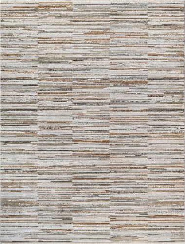 Tapis design moderne, crème cuivre, 160 x 213 cm