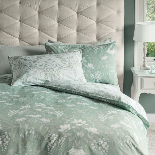 Housse De Couette Laura Ashley Parterre Sage 200 X 200cm Vert Sauge Doux