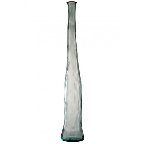 Vase bouteille en verre transparent 18x18x120 cm
