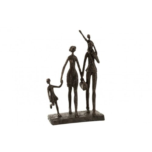 Statuette famille promenade résine 22x11x39cm