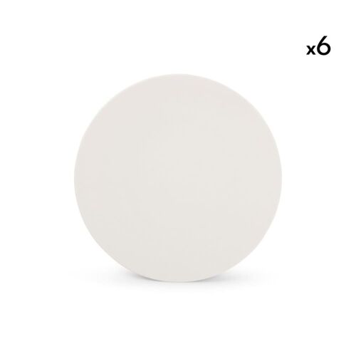 Lot De 3 Assiettes Beige En Porcelaine 25cm