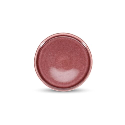 Lot De 4 Assiettes Rouge En Grès 22cm