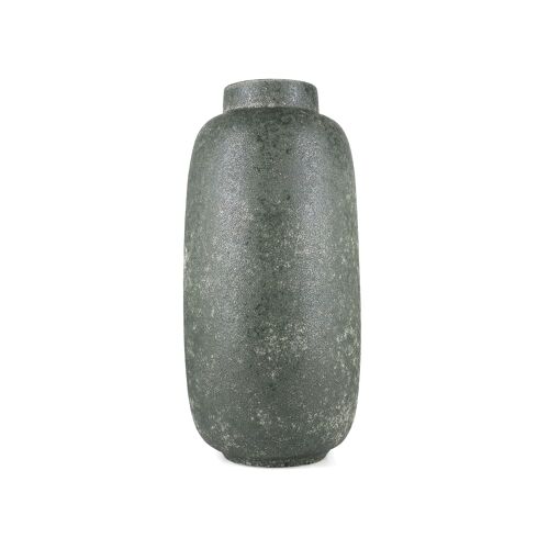 Vase vert en grès 23,5xh49,5cm