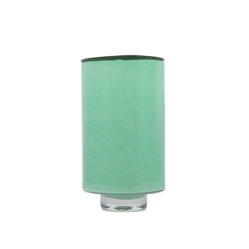 Vase multicolore en verre 15xh26cm