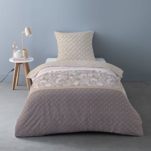 Parure De Couette 100% Coton Flanelle Imprimée 140x200 1 Taie