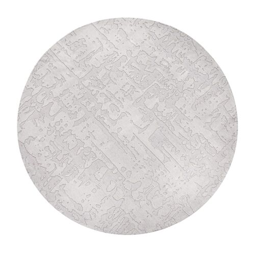 Tapis Salon Et Chambre Tissé Plat Diam 240 Cm Gris