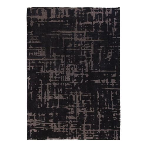 Tapis Salon Et Chambre Moderne Tissé Plat 280x390 Cm Noir