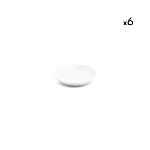 Lot De 6 Assiettes Creuse Blanc En Porcelaine 27xh4cm