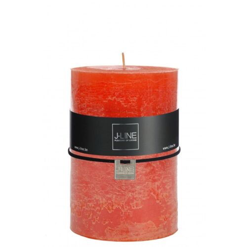 Bougie cylindrique 120H orange 10x10x15 cm