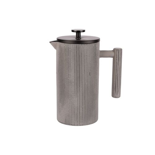 Cafetière À Piston En Fonte, Gris, D 9xh 20 Cm