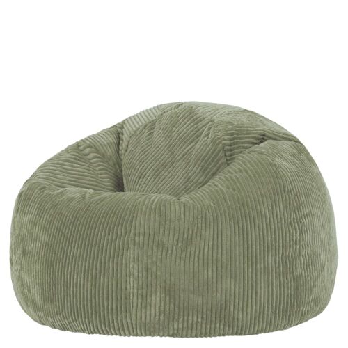 Pouf velours côtelé vert sauge