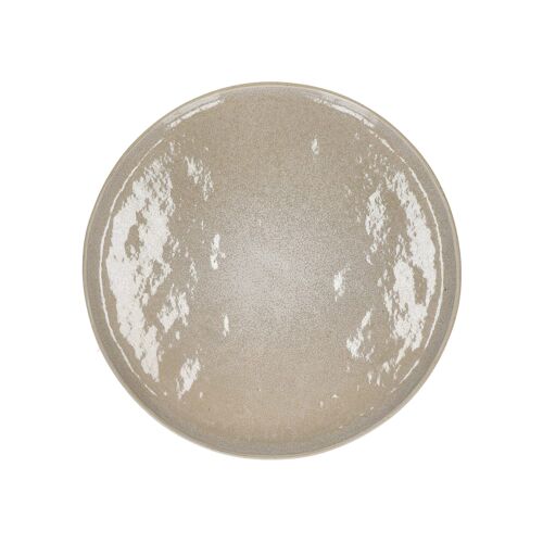 Assiette Plate En Grès Blanc