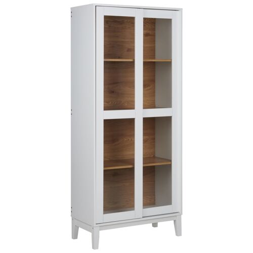 Vitrine en verre 80 cm blanc