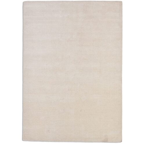 Tapis Salon - Tissé Main - 100% Laine Naturelle - Crème 070x140 Cm