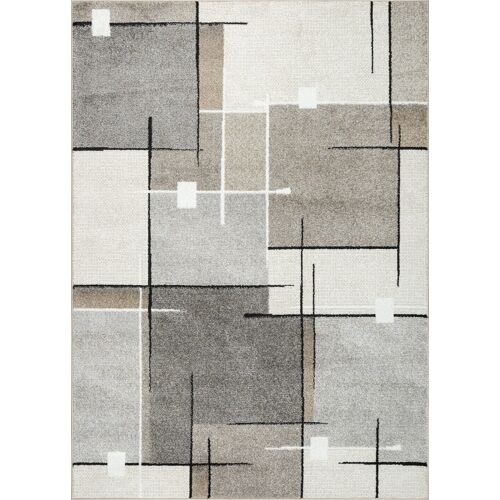 Tapis Moderne Salon Découpe Contour, Beige, 200 X 280 Cm