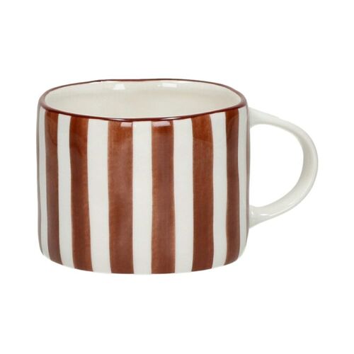 Mug En Porcelaine Orange Foncé H6.80
