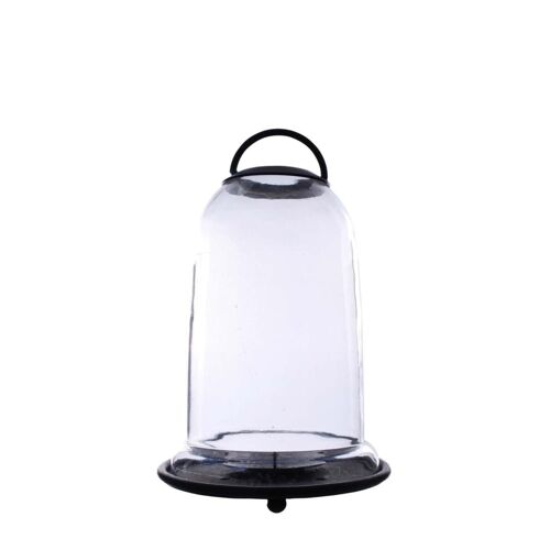 Petit photophore en verre transparent