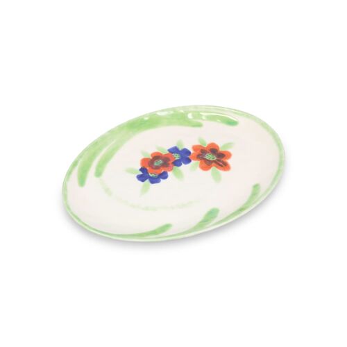Plat De Service Multicolore En Grès 36,5x25,5cm
