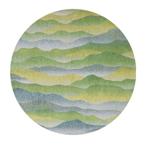 Tapis Salon Et Chambre Moderne Tissé Plat 240x240 Cm Vert