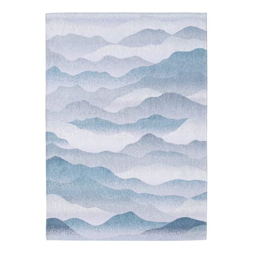 Tapis Salon Et Chambre Tissé Plat 170x240 Cm Bleu