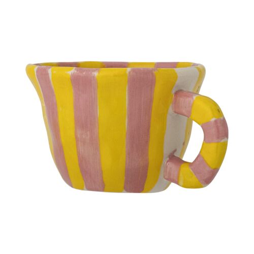 Tasse En Grès Jaune Et Rose H7