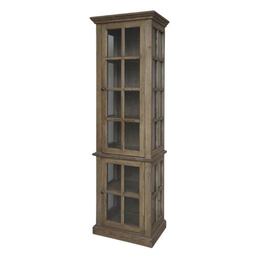 Armoire 2 portes rangement chambre salle de bain bois marron 196cm