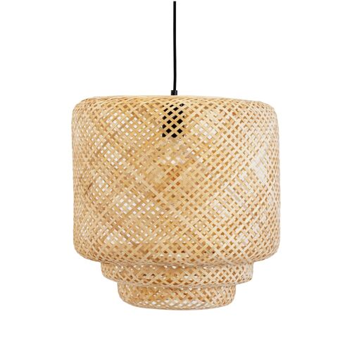 Suspension Lampe En Bambou Naturel Marron Clair