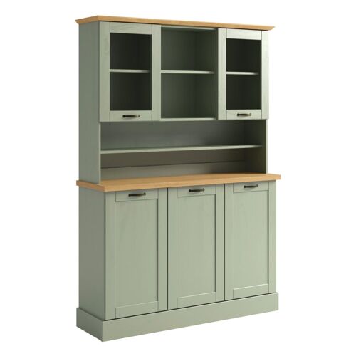 Armoire de cuisine avec 5 portes en pin vert