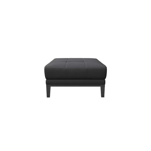 Pouf en cuir naturel gris ombré