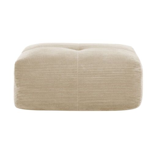 Fauteuil modulable en velours côtelé beige