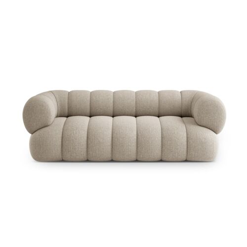 Canapé 3 places en chenille beige foncé