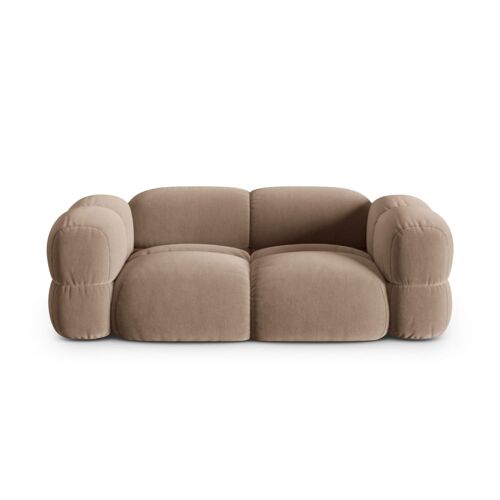 Canapé 3 places en velours beige foncé