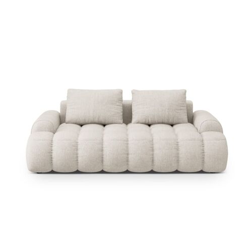 Canapé 3 places en tissu structurel beige